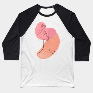 Finger Heart Symbol Baseball T-Shirt